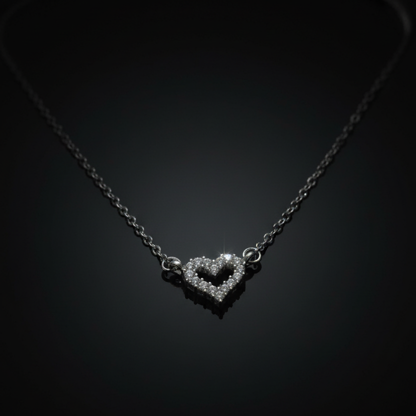 Sparkle Heart Pendant Necklace