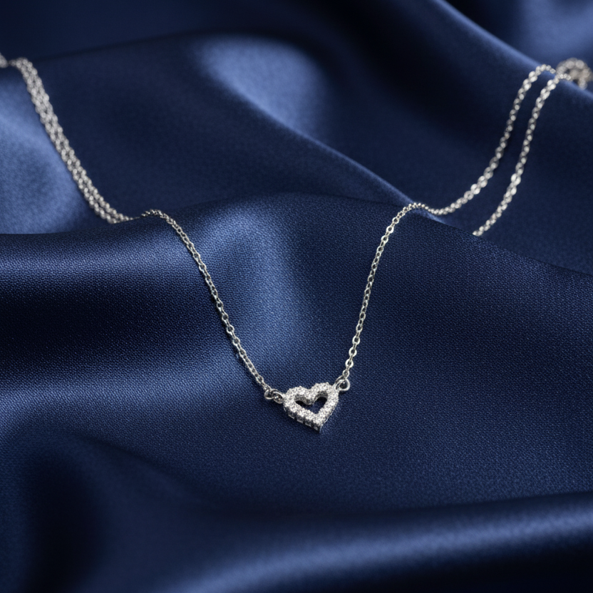 Sparkle Heart Pendant Necklace