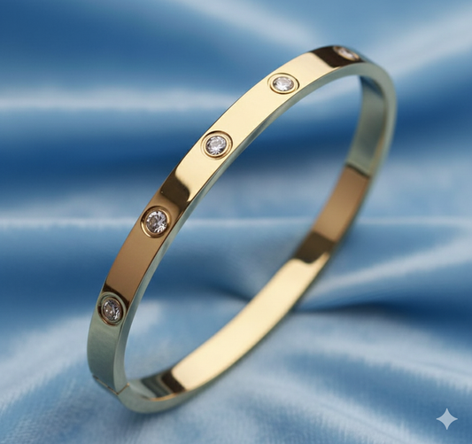 Gold Crystal Bangle
