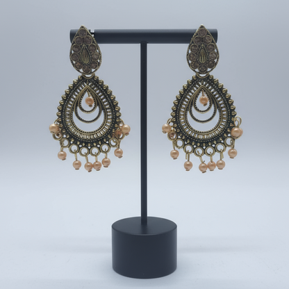 Antique Gold Chandbali Earring