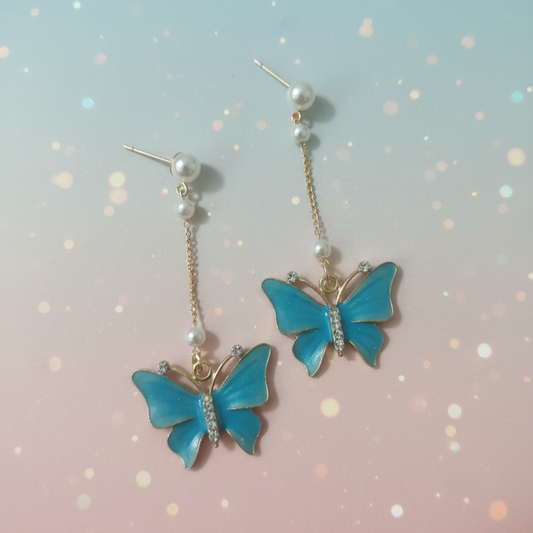 Butterfly Pearl Dangle Earring