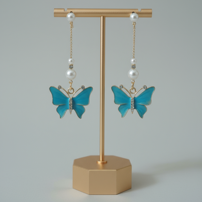 Butterfly Pearl Dangle Earring