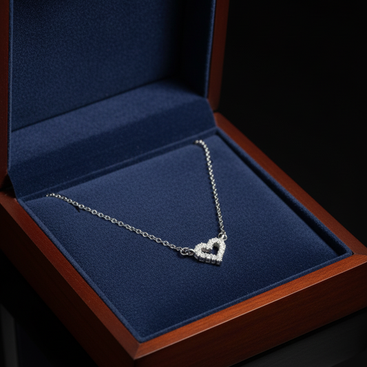 Sparkle Heart Pendant Necklace