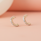 Semi Circulation Gold Stud Earring