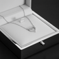 Diamond Heart Silver Pendant