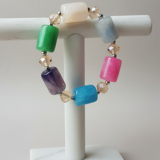 Pastel Beads Stretch Bracelet